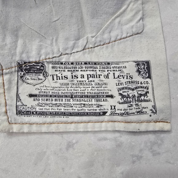 Levis 501 Original Womens Light Wash Distressed Cut Off Denim Shorts Patched - Picture 7 of 9